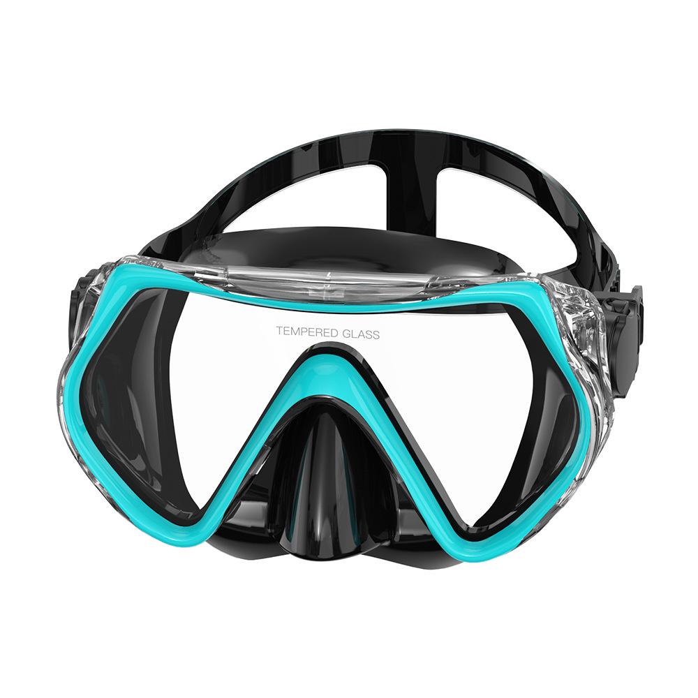 Unisex Large-Frame Diving Mask - Fashionable, HD, Anti-leak, Waterproof Snorkeling Gear