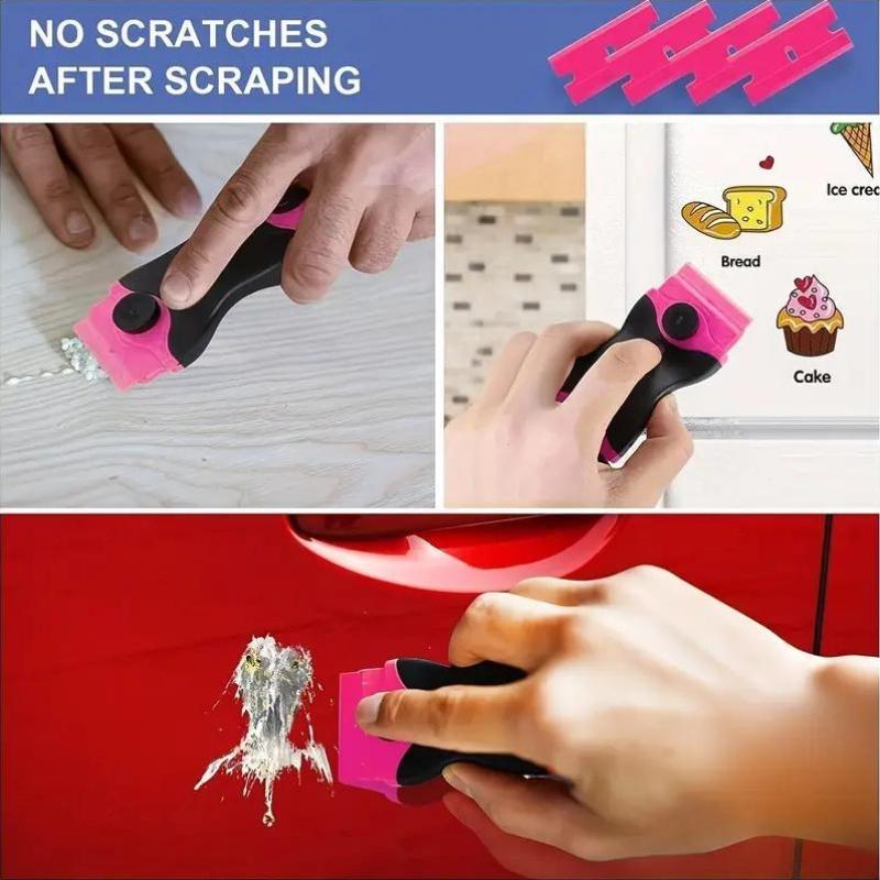 21pcs Razor Blade Scraper Double Edge Razor Scraper Remover Tool with Razor Blades for Labels Stickers Decals Removal Tint Vinyl