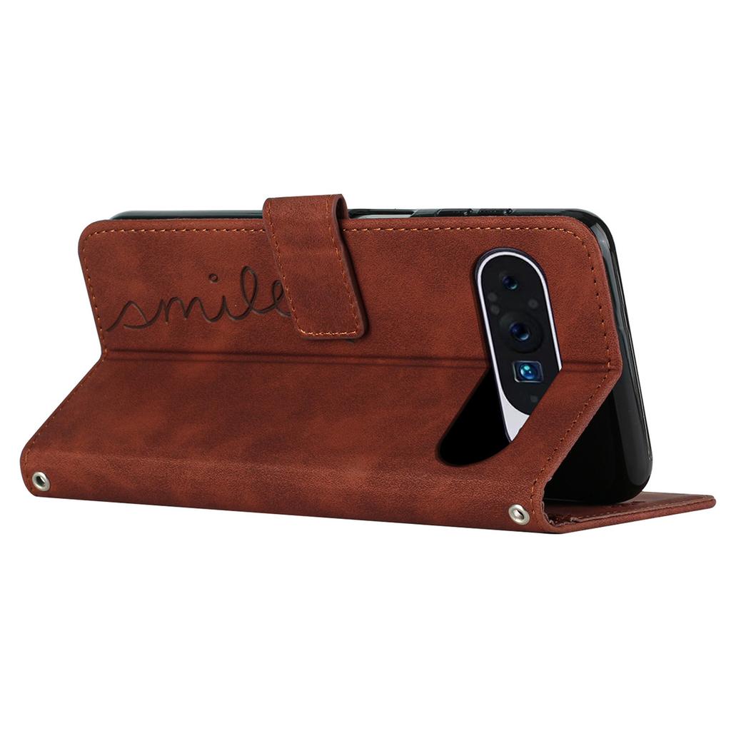 For Google Pixel 10 Pro XL/9 Pro XL Case Viewing Stand PU Leather Phone Cover Imprinted Pattern