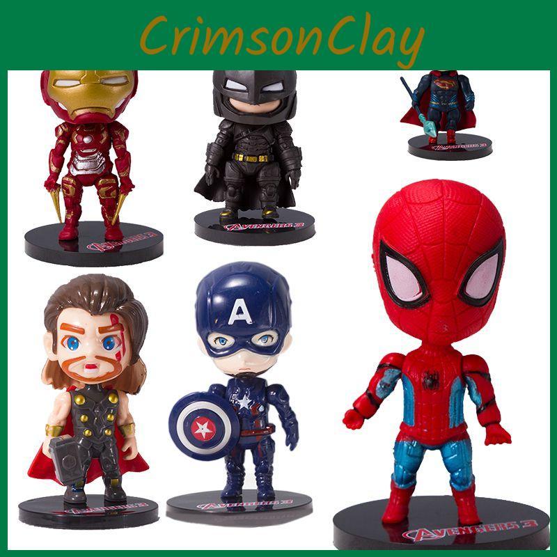 Charming Avengers Birthday Cake Decoration Figures Including Iron Man And Captain America For Kids' Celebrations
