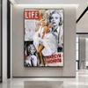 Marilyn Monroe's Oil Painting In Newspapers Fashion Sexy Women Posters Oil Painting Posters Home Decoration Wall Art Printing