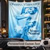 Personalized Wall Tapestry,Sabrina Carpenter Custom Printed Name, Fabric Wall Art For Indoor Room Backdrop