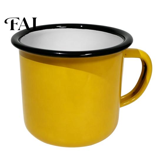 Home Kitchen Accessories Retro Enamel Coffee Mug, 360ml Vintage Colorful Tea Cup, Gift for Lovers Nostalgic Style Drinkware Office And Use Camping