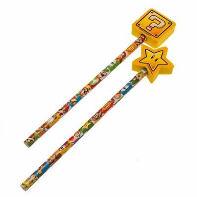 Super Mario Color Block Pencil Set (Pack of 2)