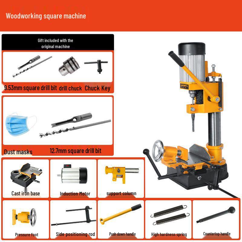 LUXTER Precision Drill: 8" Household & 10" Industrial Multi-Function Bench Machine