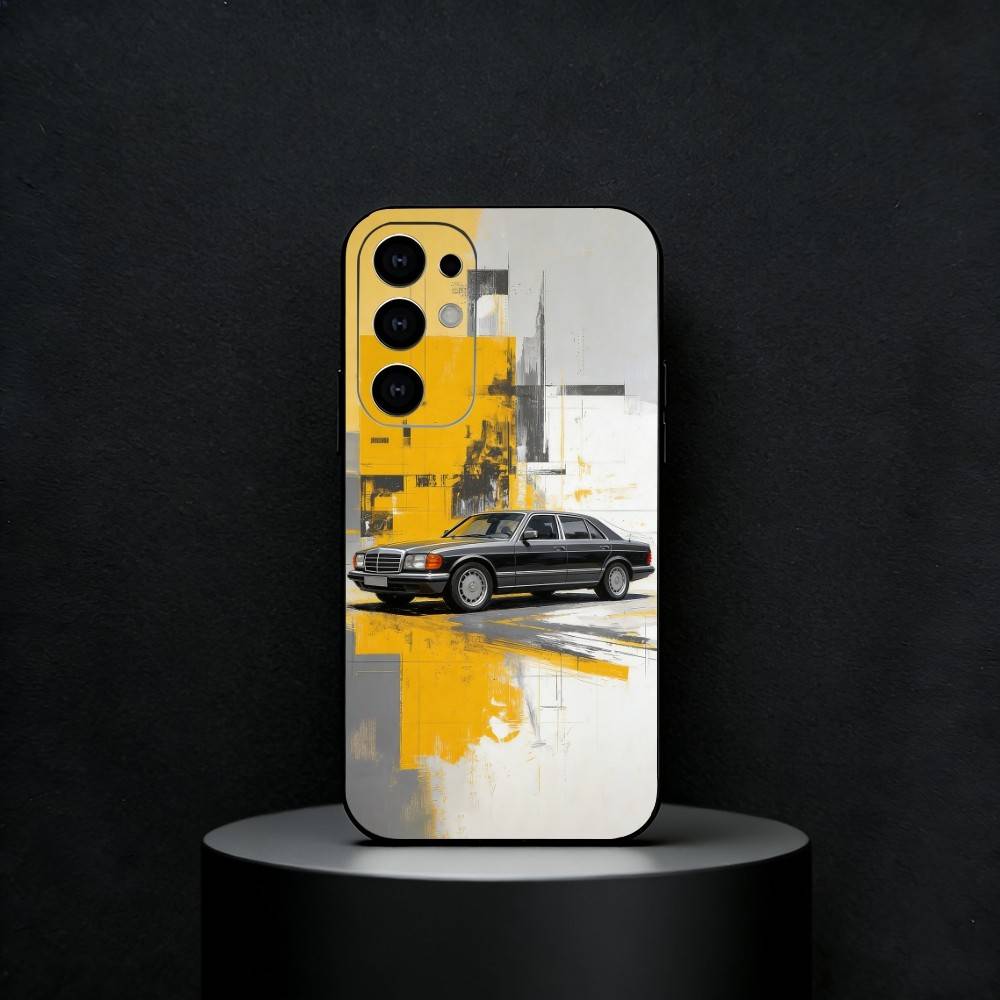 W-W126 Classic Vintage German Sedan Phone Case For Samsung S25,S24,S21,S22,S23,S30,Ultra,S20,Plus,Fe,Note,5G Black Cover Samsung S225G