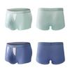 Boxer Underwear Men High Elastic Breathable Holes 3D Cutting Shorts Briefs Solid Color 3D U-Convex Panties Daily Wear