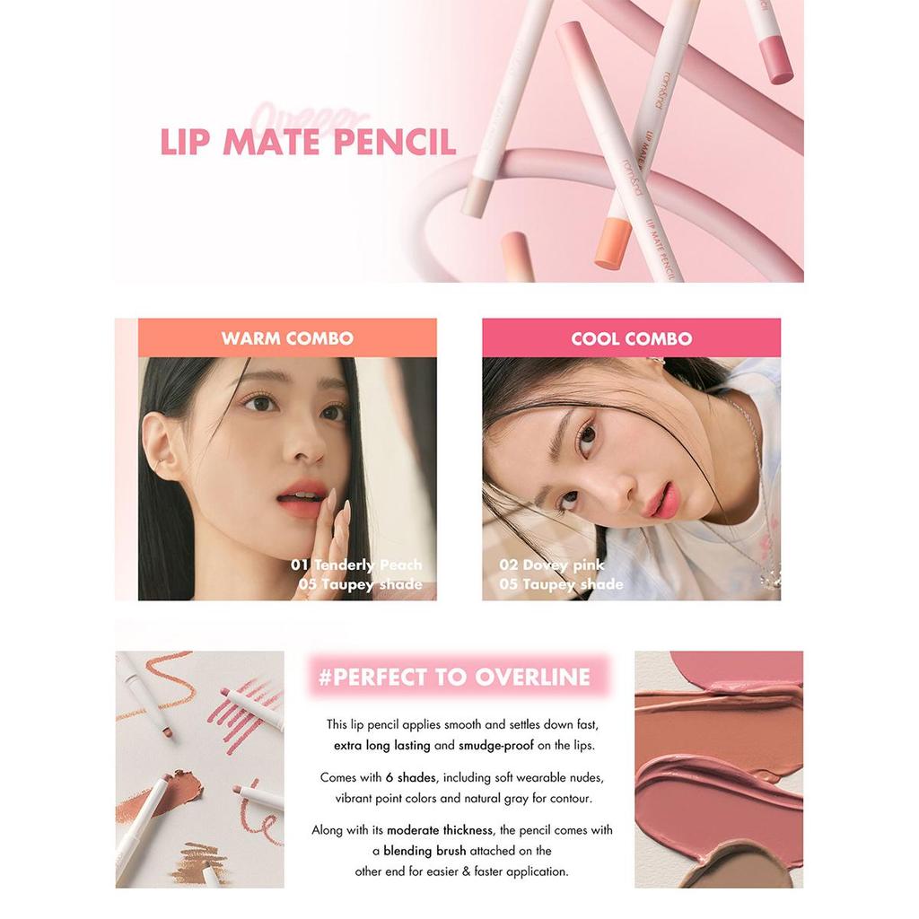Rom&nd Romand LIP MATE PENCIL 0,5g/0,02oz (6 Farboptionen)