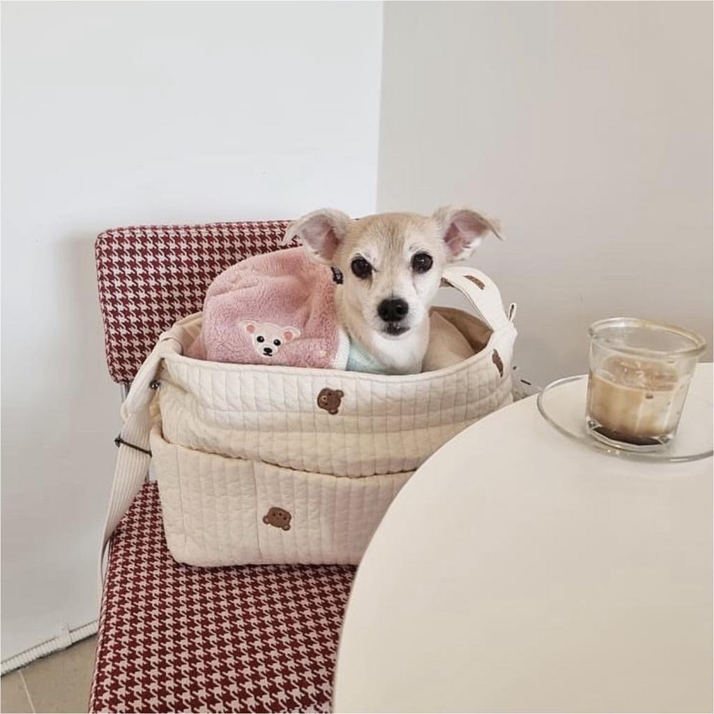 Cotton Stroller Organizer Bags Multifunctional Reusable Portable Diaper Storage Bag With Adjustable Strap for Baby Bottles