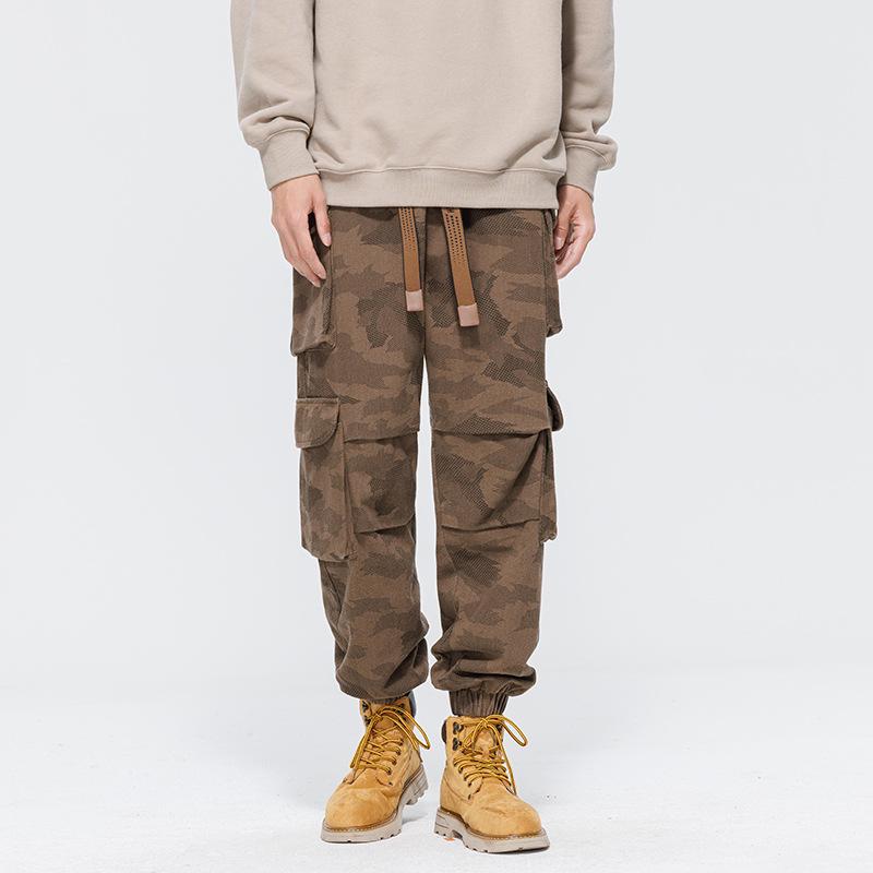 

И Harlan Work Pants Men s Plus Fat Plus Size Trendy Fat Loose Leg Брюки Спортивные Штаны M кофейный