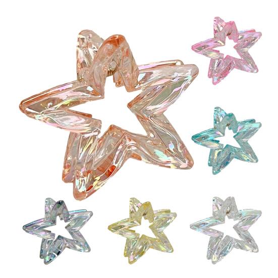1/6Pcs Hairpin Strong Grip Metal Spring Hair Clips Hollow Star Design Secure Hold Hair Pins Lightweight Hair Accessories