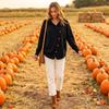 Women's Casual Loose Fit Long Sleeve Button Down Hooded Knit Cardigan Sweater