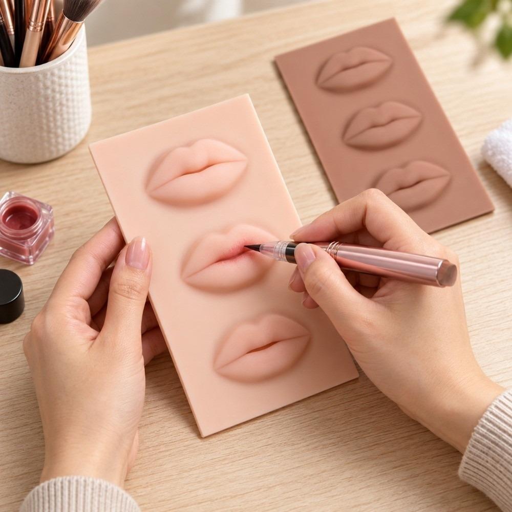 Silicone Permanent Makeup Practice Skin Permanent Makeup Makeup Training Pad Lip Coloring Model
