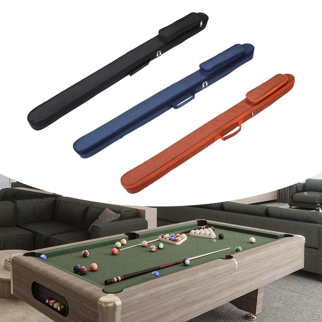Pool Billiard Cue Sticks Resistant Organizing Storage with Zipper Pocket for 1/2 3/4 Snooker Club