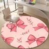 1pc Bows Floral Office Round Area Rug, Indoor Mat Suitable ForOffice, Under Office Chairs Bedroom Living Room Home Decor, Room Deco, D086
