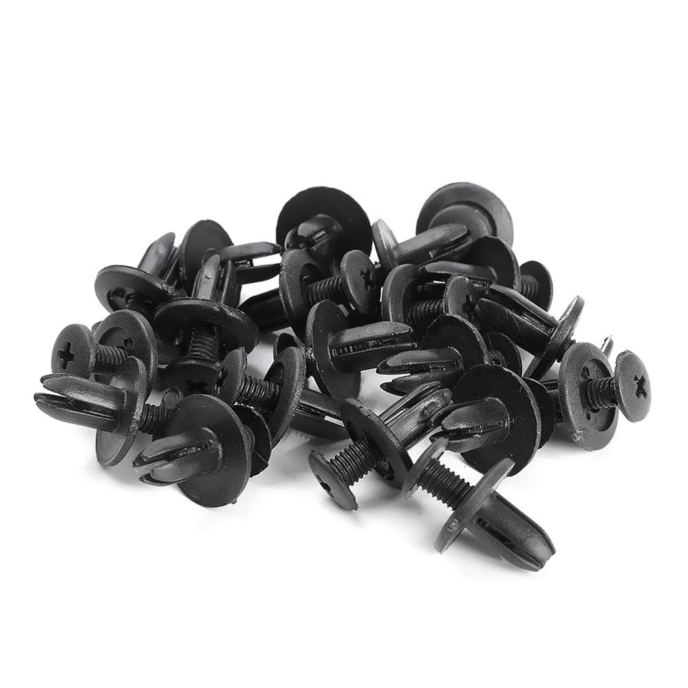 100 Pcs Car Retainer Clips Body Plastic Rivets Fasteners Push Bumper Door Trim Panel Screws with Removal Tool