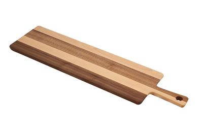 Planche à découper KATOMOKU, Grande, km-39L, Bois massif, Parfaite pour les photos, la cuisine, l'extérieur, 56cm x 15cm x 1.5cm