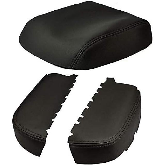 Center Console Cover Front Door Armrest Replacement Kit Fits for Pilot 2009-2015,Leather Cover Only (Beige)