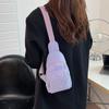 Solid Color Corduroy Chest Bag Shoulder Bag Waist Bag Casual Corduroy Crossbody Bag  Student