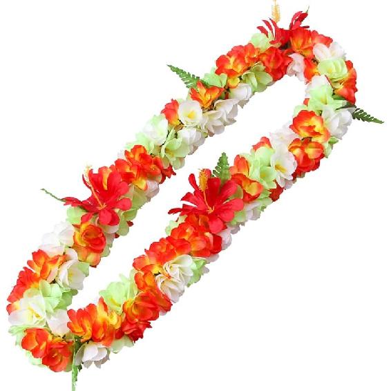 1PCS Hawaiian Luau Party Supplies Tropical Flower Leis Necklaces for Kids Adults Hawaiian Beach Luau Wedding Birthday Graduation Party Favors 4,Hawaiian Leis