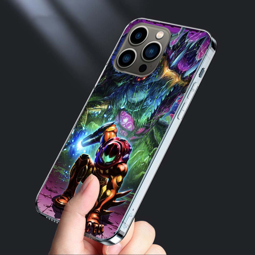 Game M-METROID Phone Case For Iphone 16E 15 Pro 14 Plus 17E 16 17 Pro Max Air 11 12 13 Mini Shockproof Capa Cute Cover TPU Cl