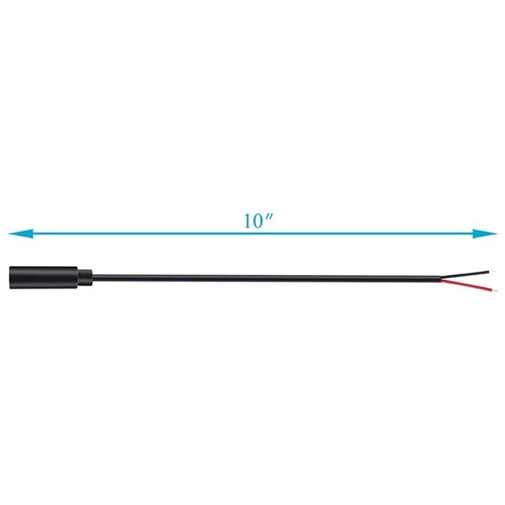 AA58 10Pcs Replacement 3.5mm Female Jack to Bare Wire Open End 2 Pole Mono 1/8 inch 3.5mm Jack Plug Connector Audio Cable