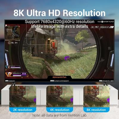 MIZIQIER Long 8K HDMI 21 Cables 48Gbps Ultra High Speed Braided Cord 4K120Hz 8K60Hz For Roku TV PS5 PS4 HDTV RTX 3080 3090