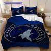 Minnesota Timberwolves Logo Zestaw trzech sztuk(1 * poszwa na kołdrę + 2 * poszewki na poduszki, bez rdzenia)Pościel Miękka i wygodna