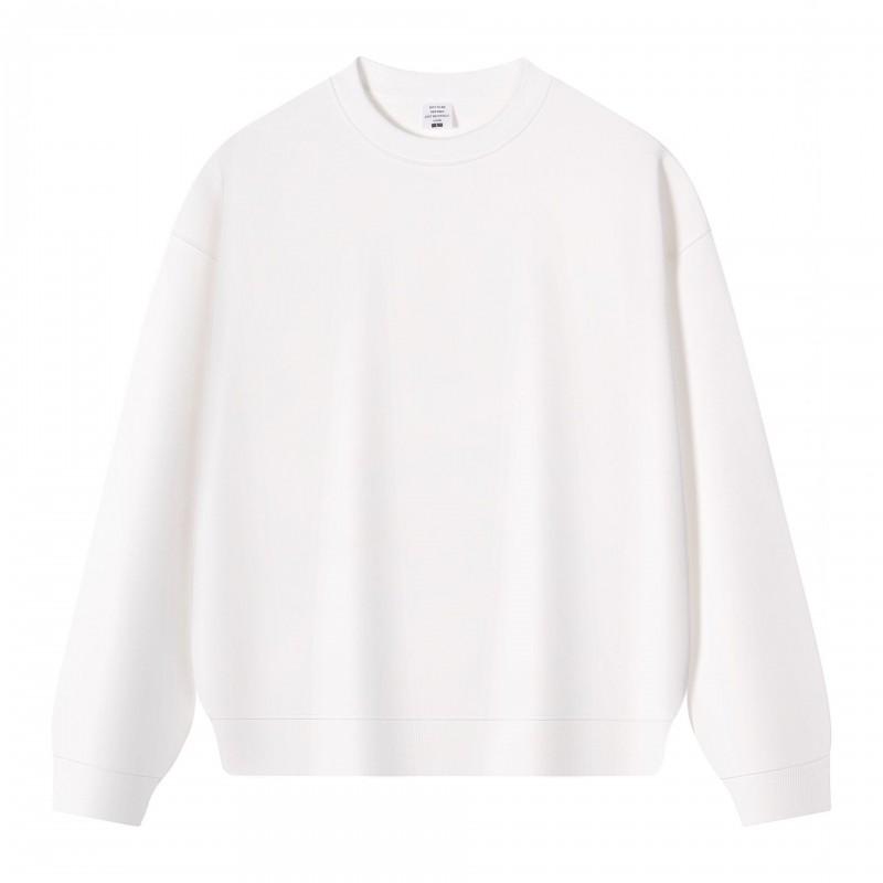 Mens Heavyweight 350g Cotton Oversized Drop Shoulder Crewneck Sweatshirt Casual Loose Fit Basic Tee