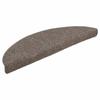 VidaXL Tapis d'escalier autocollants 15 pièces 56 x 17 x 3 cm Beige Demi-rond 322354