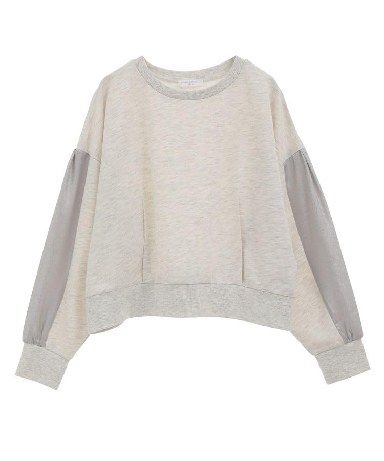

Pullover foil print docking fleece heather white [Green Parks] sweater, pullover, women s,
