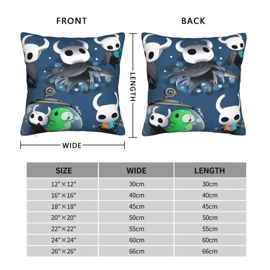Hollow knight Cartoon Game Knight and Hornet  Pillow Case  Print Pillow Cover For Chair Sofa Home Decor Cute Funny Cushion Cover