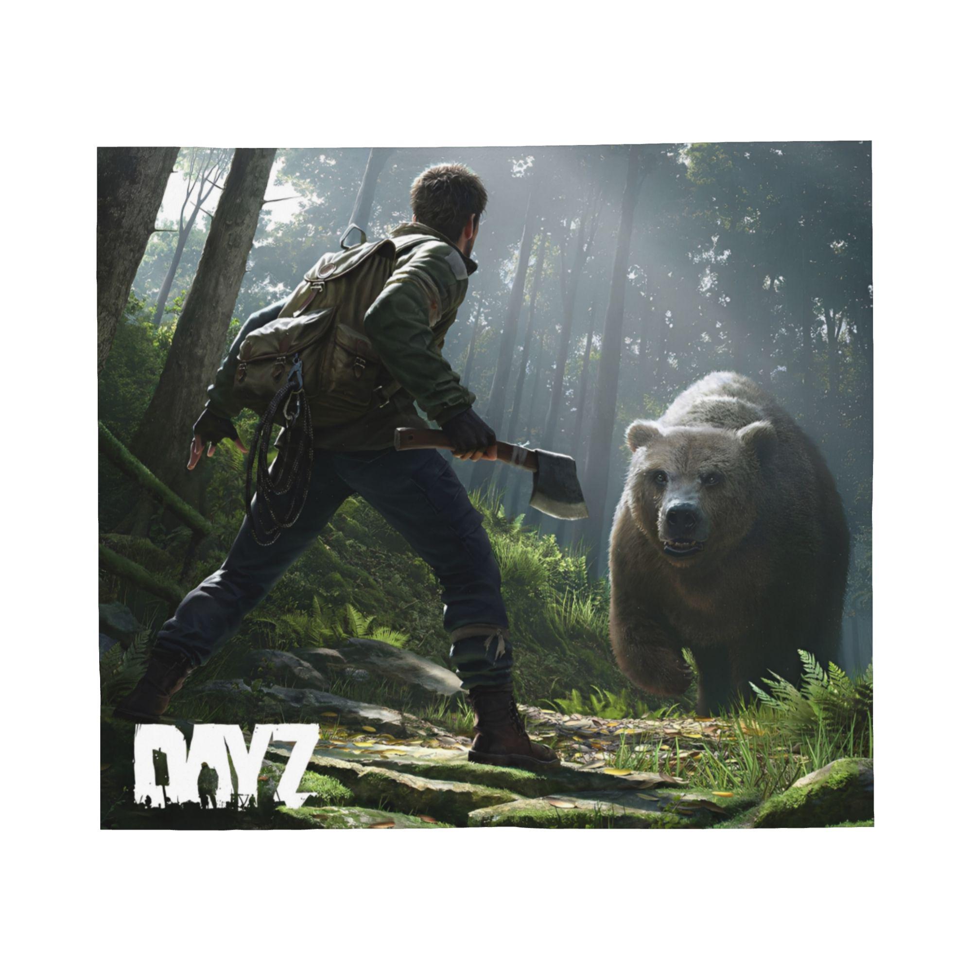 

DayZ Shotting Game Knitted Blanket Zombie Attack Fuzzy Throw Blanket Bedding Couch Portable Lightweight Bedspreads Breathable 30x40in