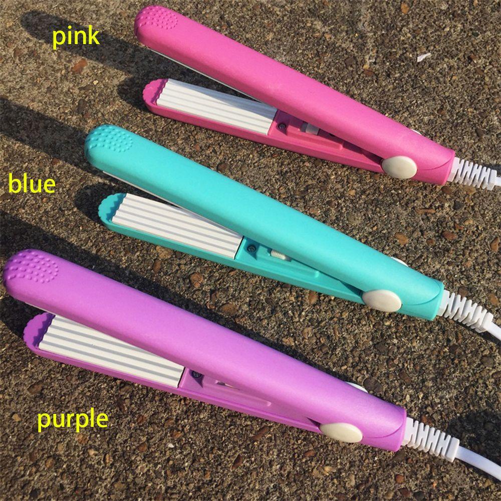 Travel Electronic Curling Straightener Iron Ceramic Corrugation