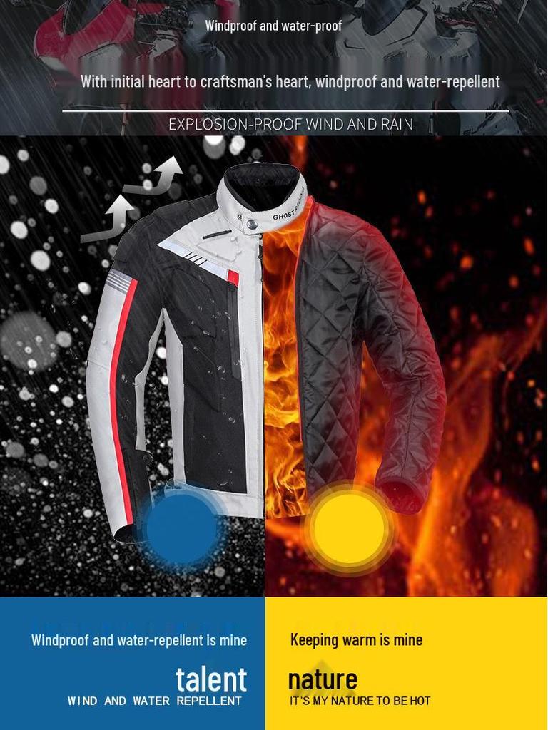 Four-Season Motorcycle Riding Suit: Durable, Windproof, Split-Type Pants, Fall-Resistant, Outdoor Sports Set
