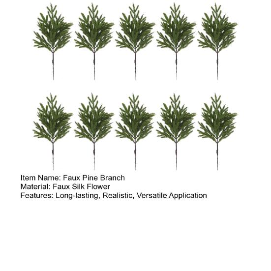 Umělé borové větve Realistické stonky borovice norfolkské Faux zelené listoví Větvičky borového jehličí pro DIY vánoční věnce Váza Vnitřní Venkovní dekorace