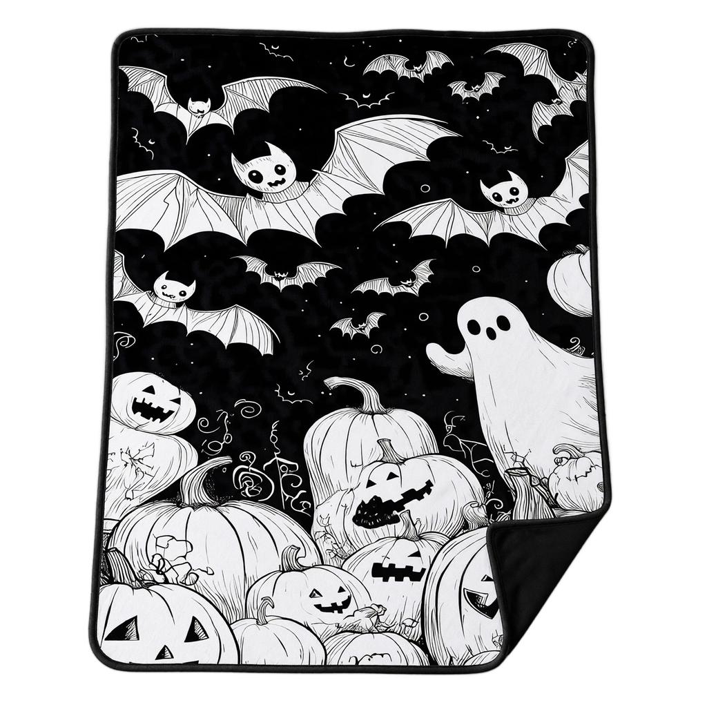 Kids Halloween Drawing with Brushes, 70 Cm, Parent-Child Coloring Blanket for Children
