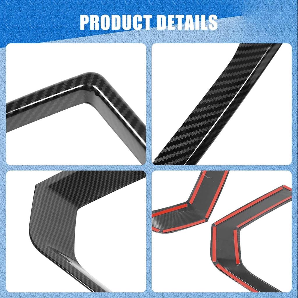 Front Fog Light Frame Cover Trim for Santa Cruz 2022 2023 2024 Accessories, ABS Car Fog Light Lamp Guard Cover Decor 2Pcs, Carbon Fiber Pattern