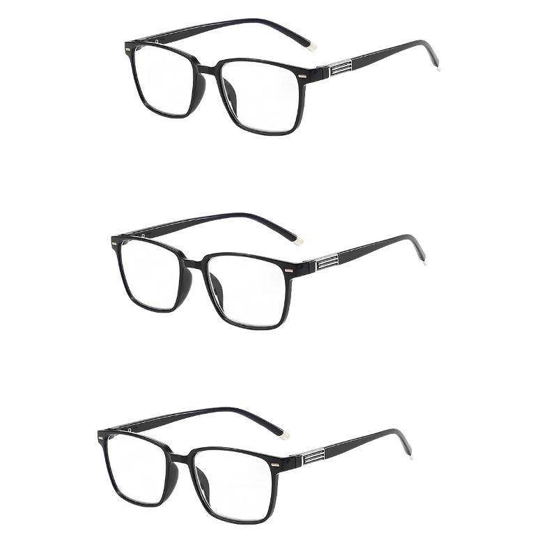 

3 шт. Новые модные очки для чтения с защитой от синего света для мужчин, оптические компьютерные очки при пресбиопии +1.0+1.5+2.0+2.5+3.0+3.5+4.0 150