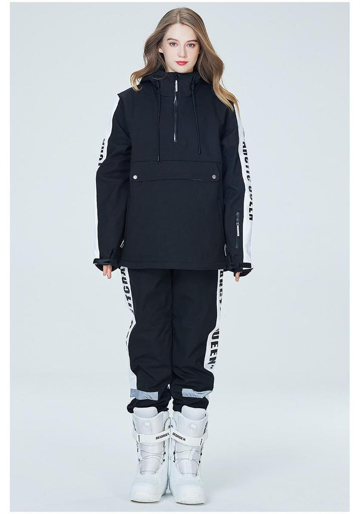 Unisex Couples' Ski Hoodie Set: Warm, Thickened Snowboard Suit for Men and Women.