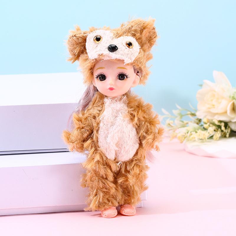 Color Light Doll Xiao Mengmeng Traje de Princesa Vestido de Niña Vestir 13 Articulaciones Muñeca de 6 Pulgadas Juguete Casa de Juego