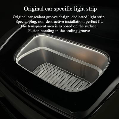 For Tesla Model Y Juniper 2025 Front Trunk Frunk LED Ambient Surround Light Flexible Silicone Strip Decorative Lamp Accessories