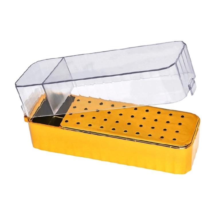 Visible Drill Bit Storage Box 40Slot Transparent Case Ergonmic Design For Home&Salon Manicurists Thickened AntiTip Base