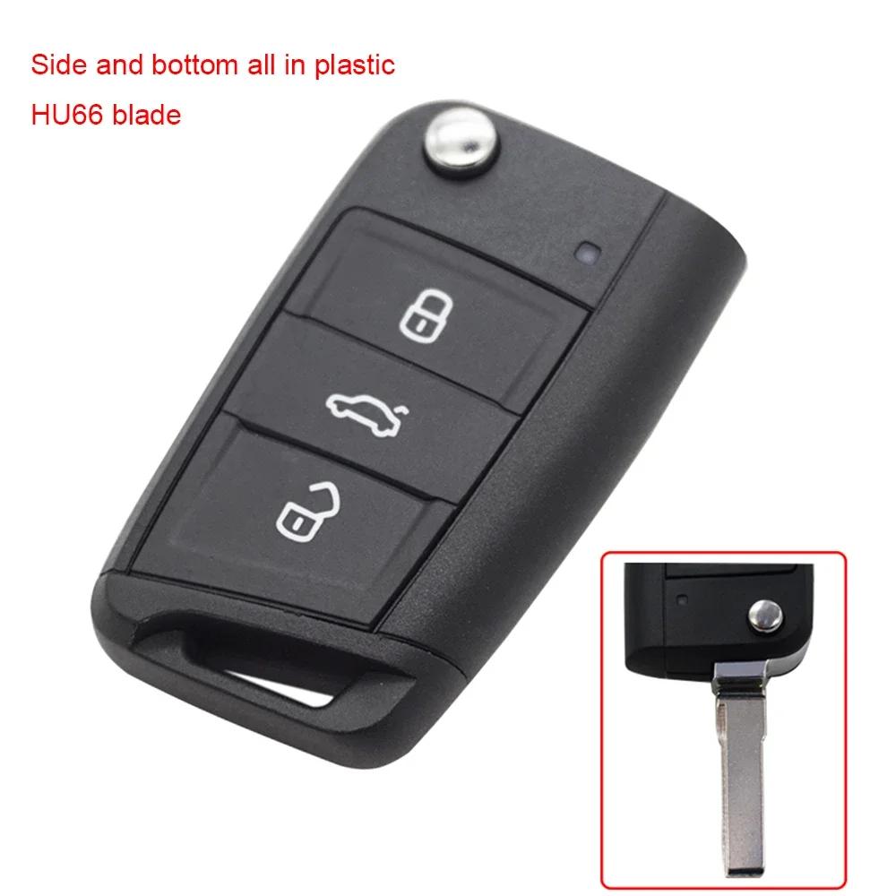 Cocolockey Fernbedienung Klappschlüssel Hülle Für Vw Polo Golf7 Mk7 Tiguan Für Skoda Octavia Kodiaq Karoq Für Seat Ateca Auto Zubehör