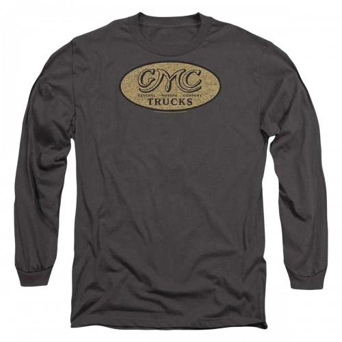 GMC Mens Oval Logo Vintage Long-Sleeved T-Shirt