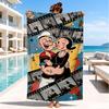 Popeye's Strength Displayed Beach Towel, Super Soft Microfiber, Perfect Gift for Her/Him, Birthday, for Pool, Beach, Travel, Decor Beach Party