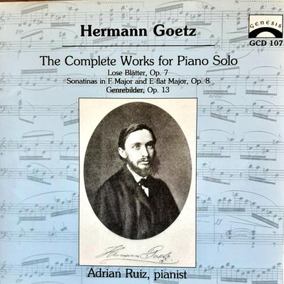 CD GOETZ; RUIZ, ADRIAN - Complete Works for Solo Piano  GCD107 Genesis 1994 US Classical Used