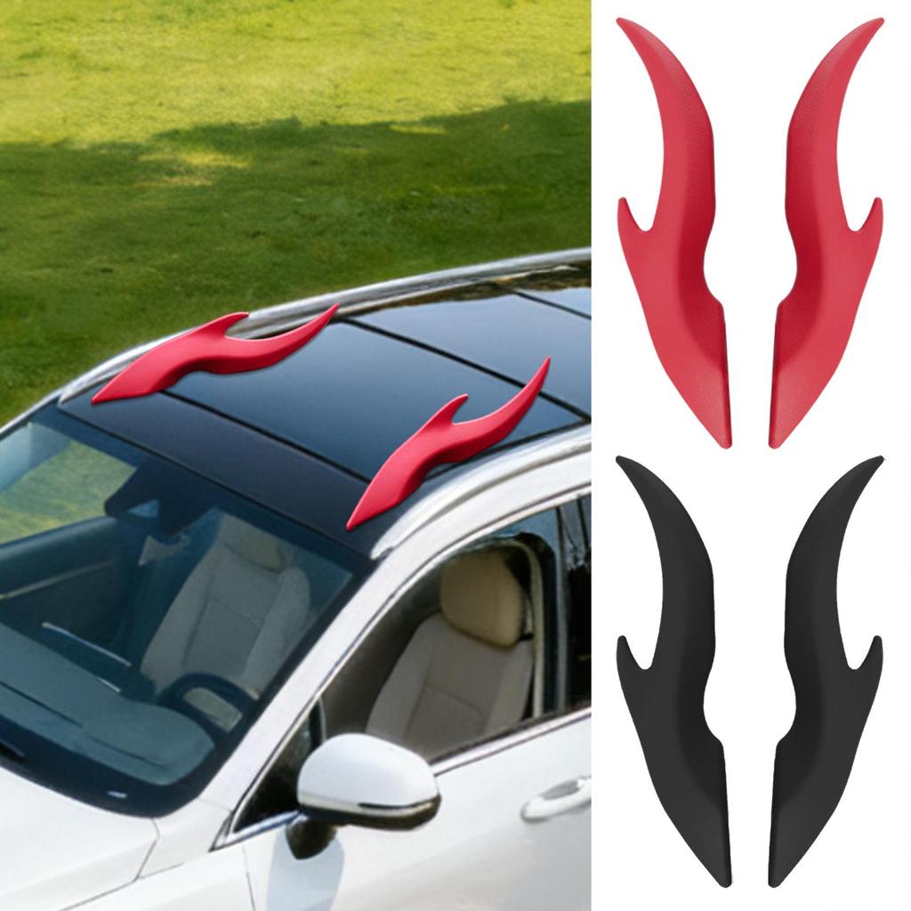 1 Pair Three-dimensional Car Roof Dragon Corner Decoration Adhesive Car Exterior Decor Dragon Horns Car Exterior Decor