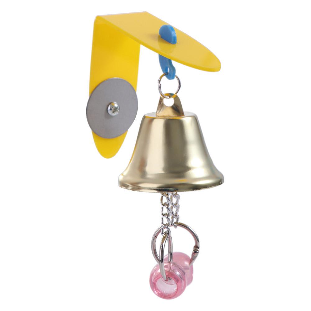Hanging Parrot Bell Toys Acrylic/Metal Bird Chew Toy  for Parakeet Parrots