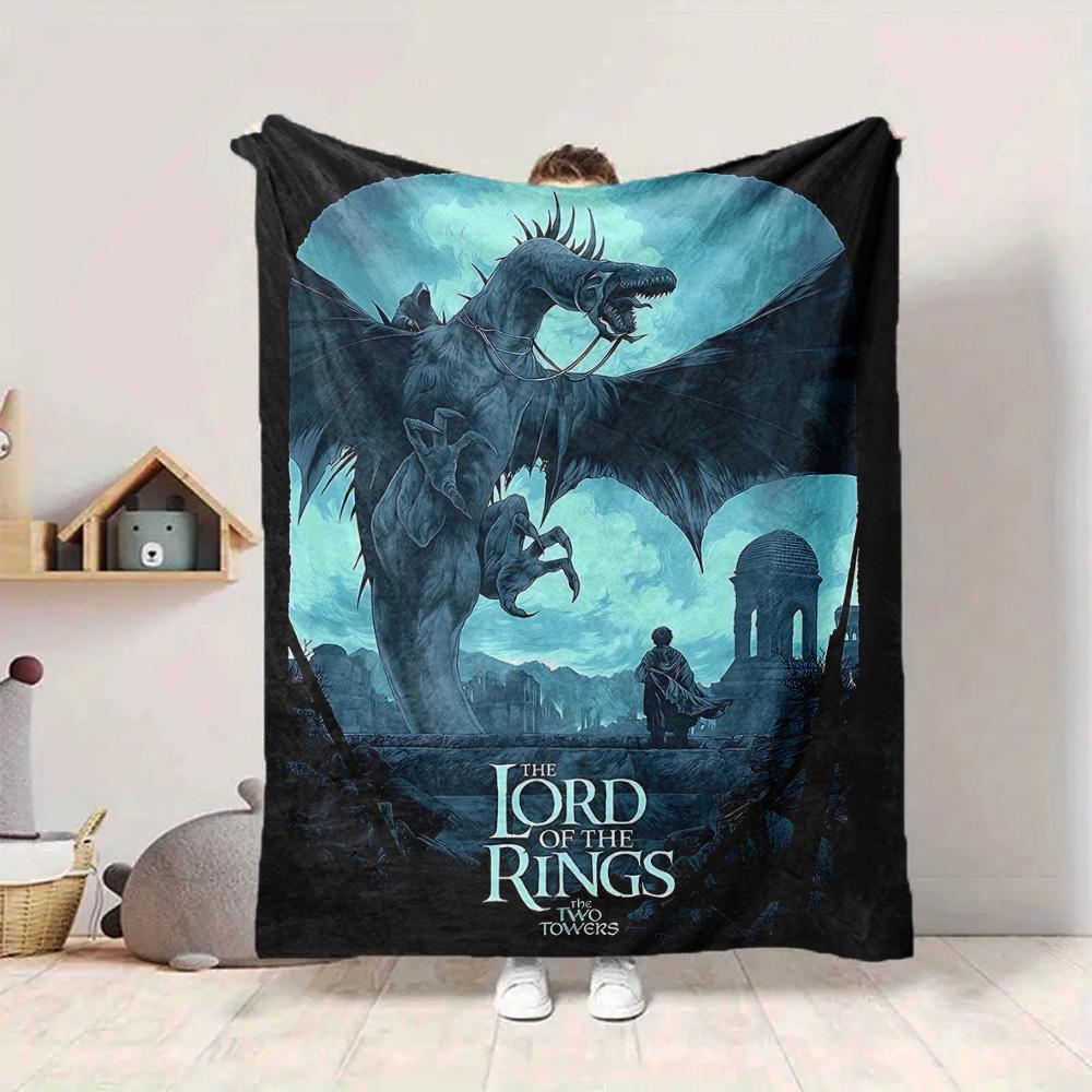 1pc The Lord of the Rings Flannel Blanket, Soft Skin Friendly with Digital Printing, Various Sizes Available for Family, Friends, Birthday